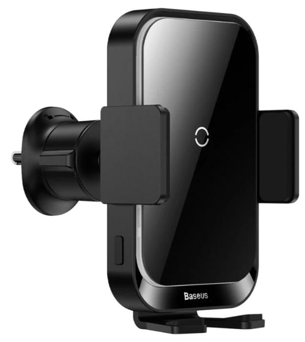 Держатель для телефонов в машину с беспроводной зарядкой BASEUS Halo Electric 15W Черный (000559415)