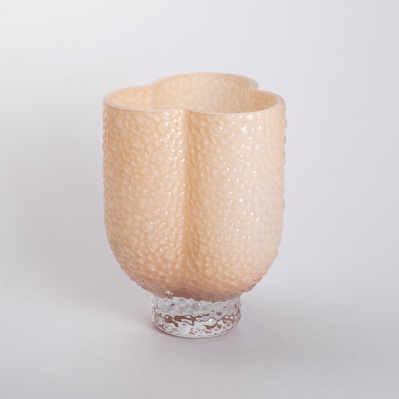 Ваза декоративная стеклянная Elisey 25 см Бежевый (27970191)