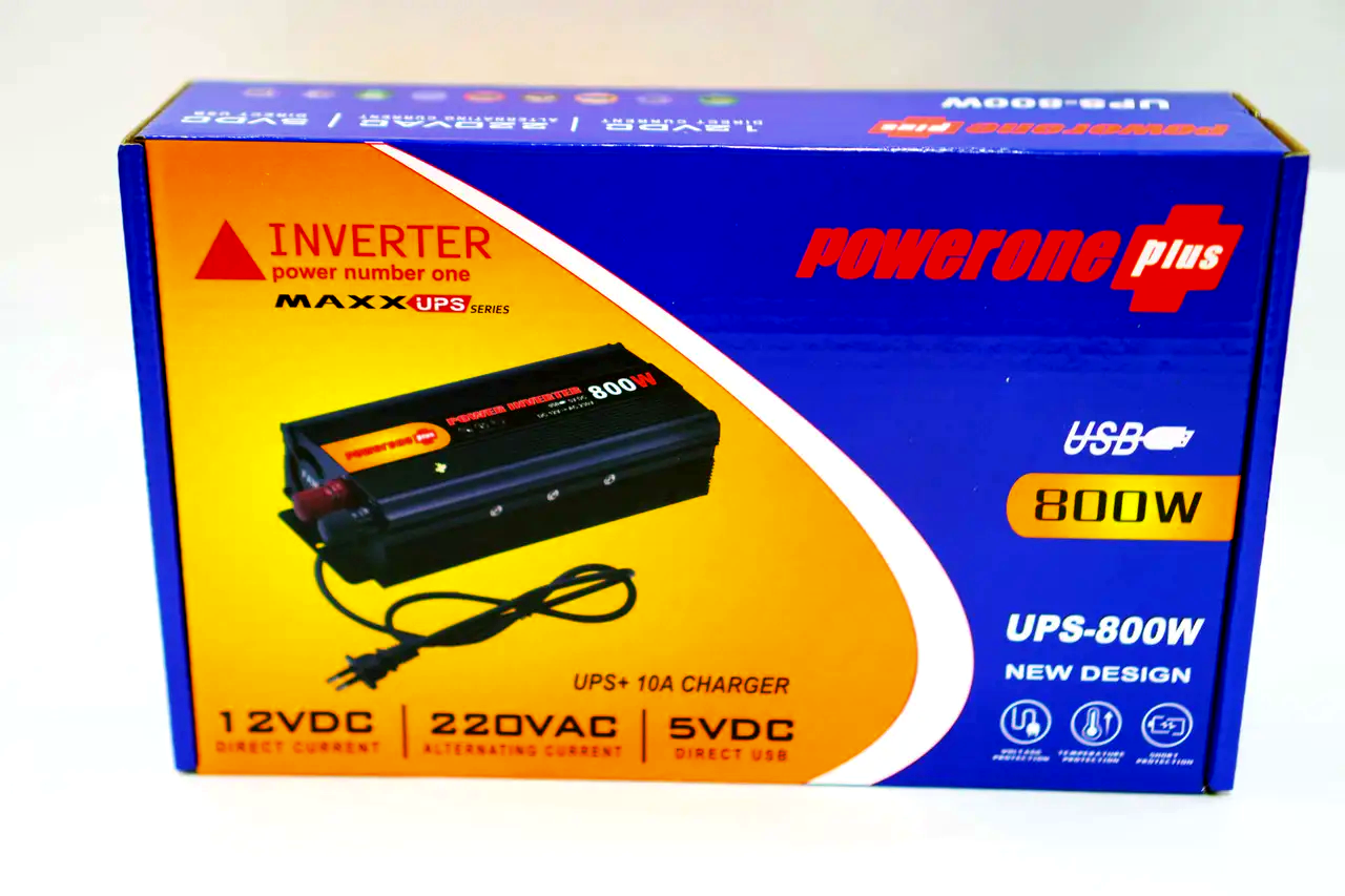 Инвертор автомобильный PowerOne 12-220V 800W с зарядкой аккумулятора (22494789) - фото 10 Инвертор автомобильный PowerOne 12-220V 800W с зарядкой аккумулятора (22494789) - фото 10