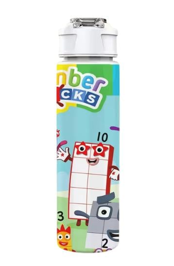 Детская бутылка для воды с трубочкой Numberblocks 750 мл (35110125)