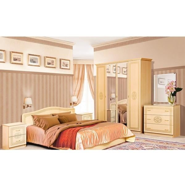 Спальня комплект 4Д Світ Меблів Флоренция ДСП Венге светлый