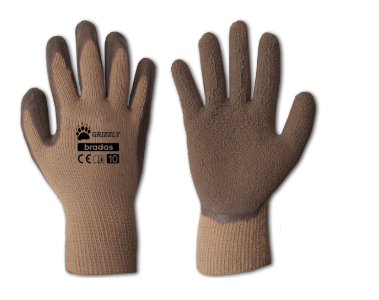 Перчатки защитные Grizzly латекс р.10 (RWG10)
