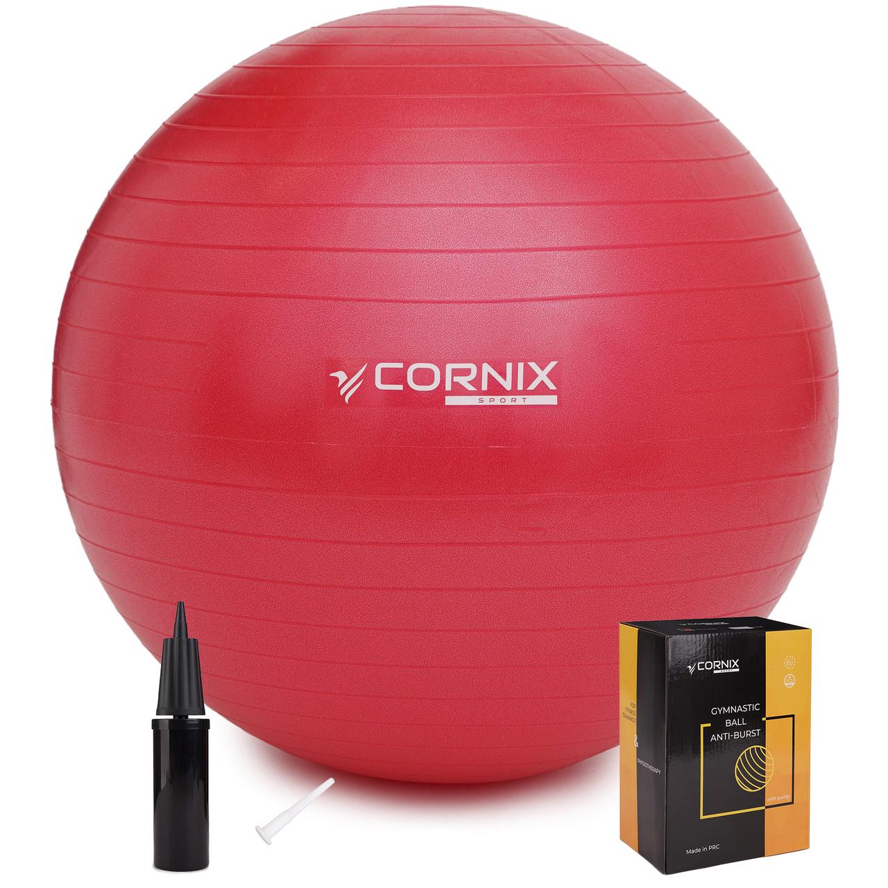 М'яч для фітнесу Cornix Anti-Burst 75 смXR-0028 Red (2514759676) - фото 4 М'яч для фітнесу Cornix Anti-Burst 75 смXR-0028 Red (2514759676) - фото 4