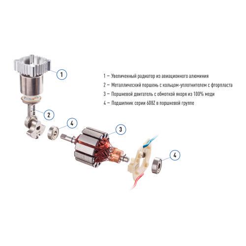 Компрессор Vitol К-50 150psi 15 Amp 40 л прикуриватель (К-50) - фото 3