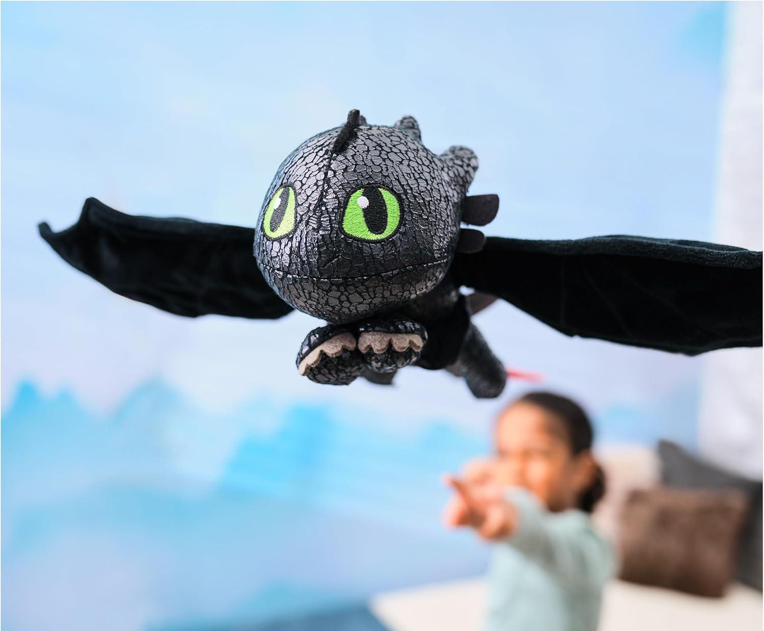 Фигурка игрушечная Dreamworks Dragons How to Train Your Dragon Hug and Glide Toothless Plush Toy (636365458) - фото 4