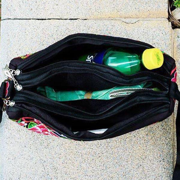 Женская сумка через плечо 3 отделения с молниями 27х18х8 см (C01076) - фото 7 Женская сумка через плечо 3 отделения с молниями 27х18х8 см (C01076) - фото 7