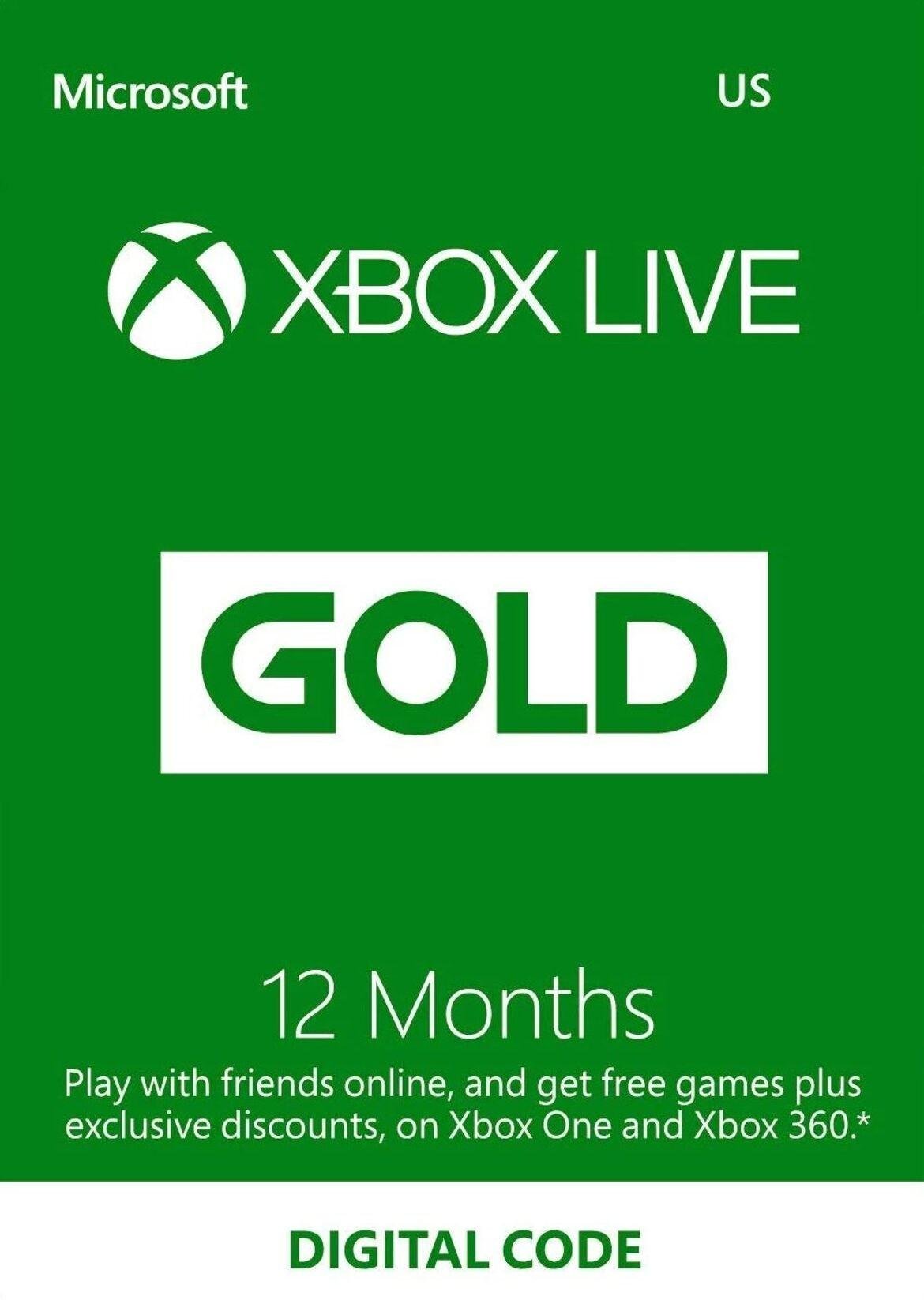 Электронный код-подписка Xbox Live Gold на 12 месяцев Xbox 360/ One/Series для всех регионов и стран - фото 2