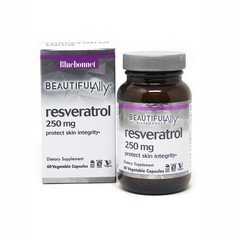 Натуральна добавка Beautiful Ally Bluebonnet Nutrition Resveratrol 250 мг 60 вегакапс. (5077)