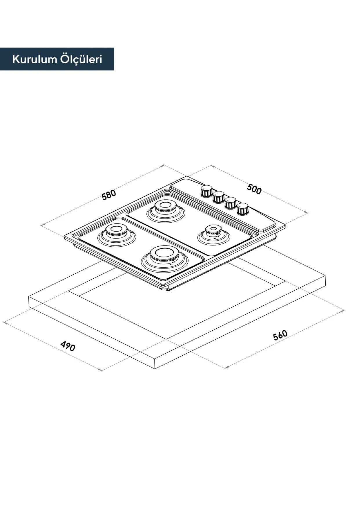 Варочная поверхность Kumtel KO-410BF INOX - фото 3