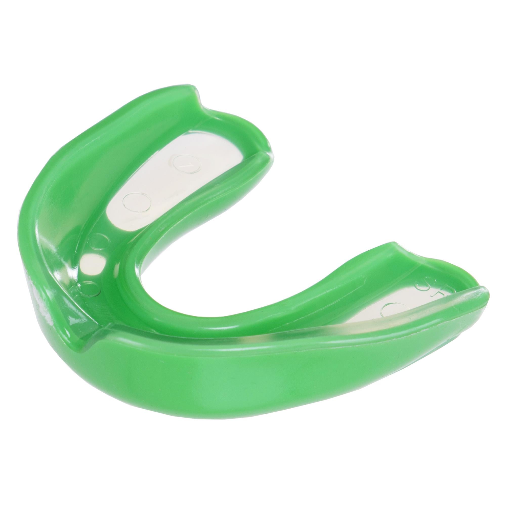 Капа боксерская Velo BO-6594 ​​одночелюстная двухслойная в футляре Зелено-прозрачный (31773716)