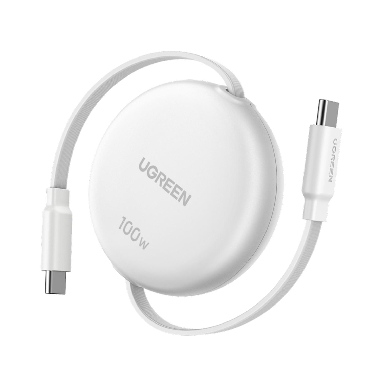 Кабель выдвижной UGREEN Nexode L531 1 м 4 уровня USB-C-USB-C 100 Вт USB 2.0 Белый (95673)