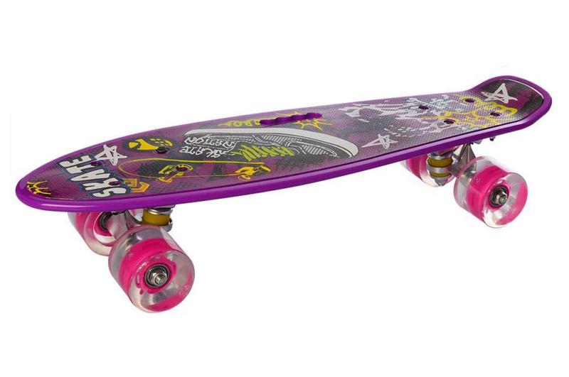 Скейтборд Profi MS 0749-6 с подсветкой колес Разноцветный (0749-6)