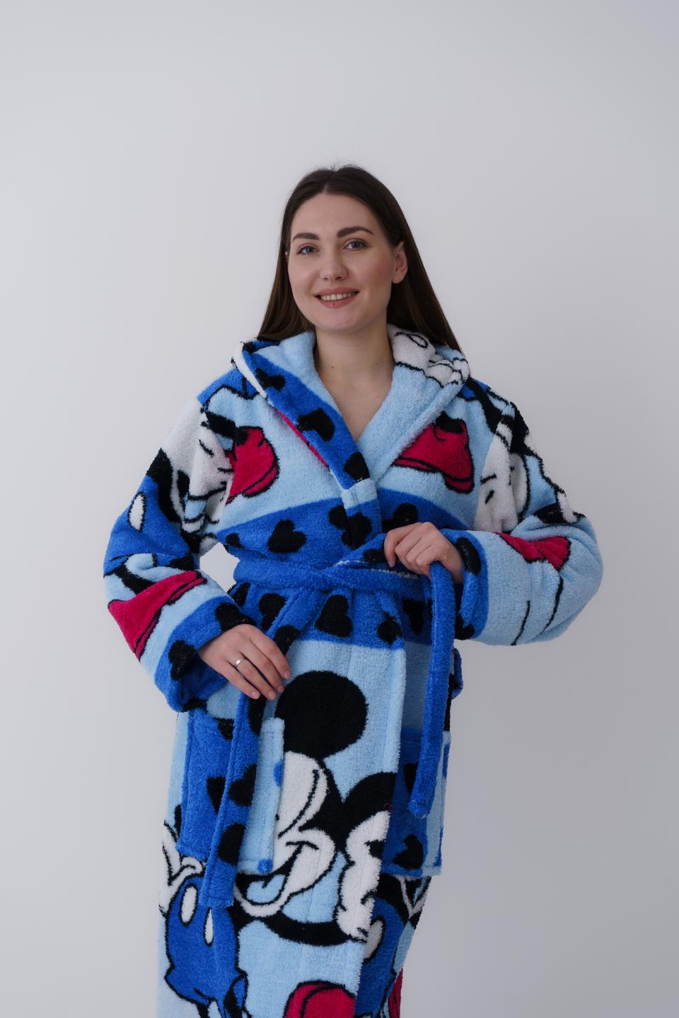 Халат жіночий UT Store Мікі Маус HT03 S Блакитний (24524469) - фото 3