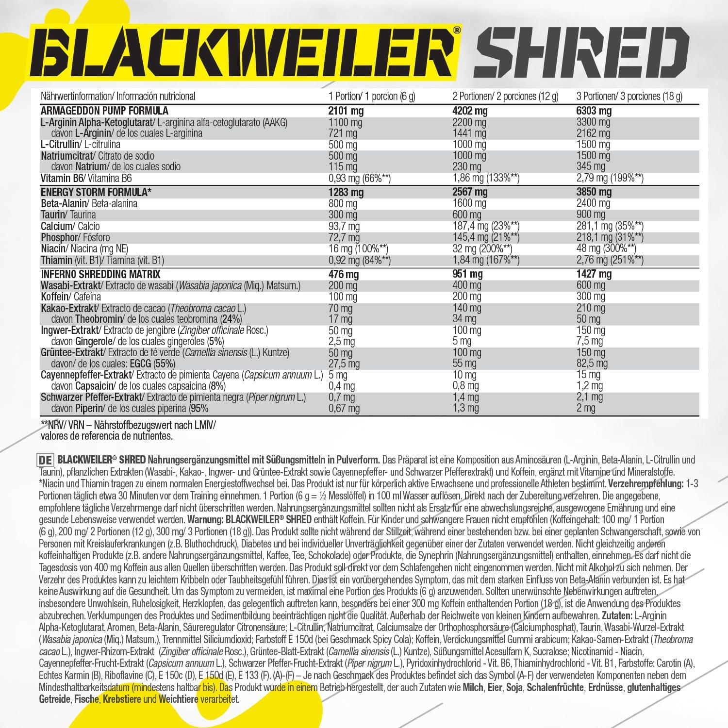 Предтренировочный комплекс Olimp Blackweiler Shred 480 г Апельсин - фото 2