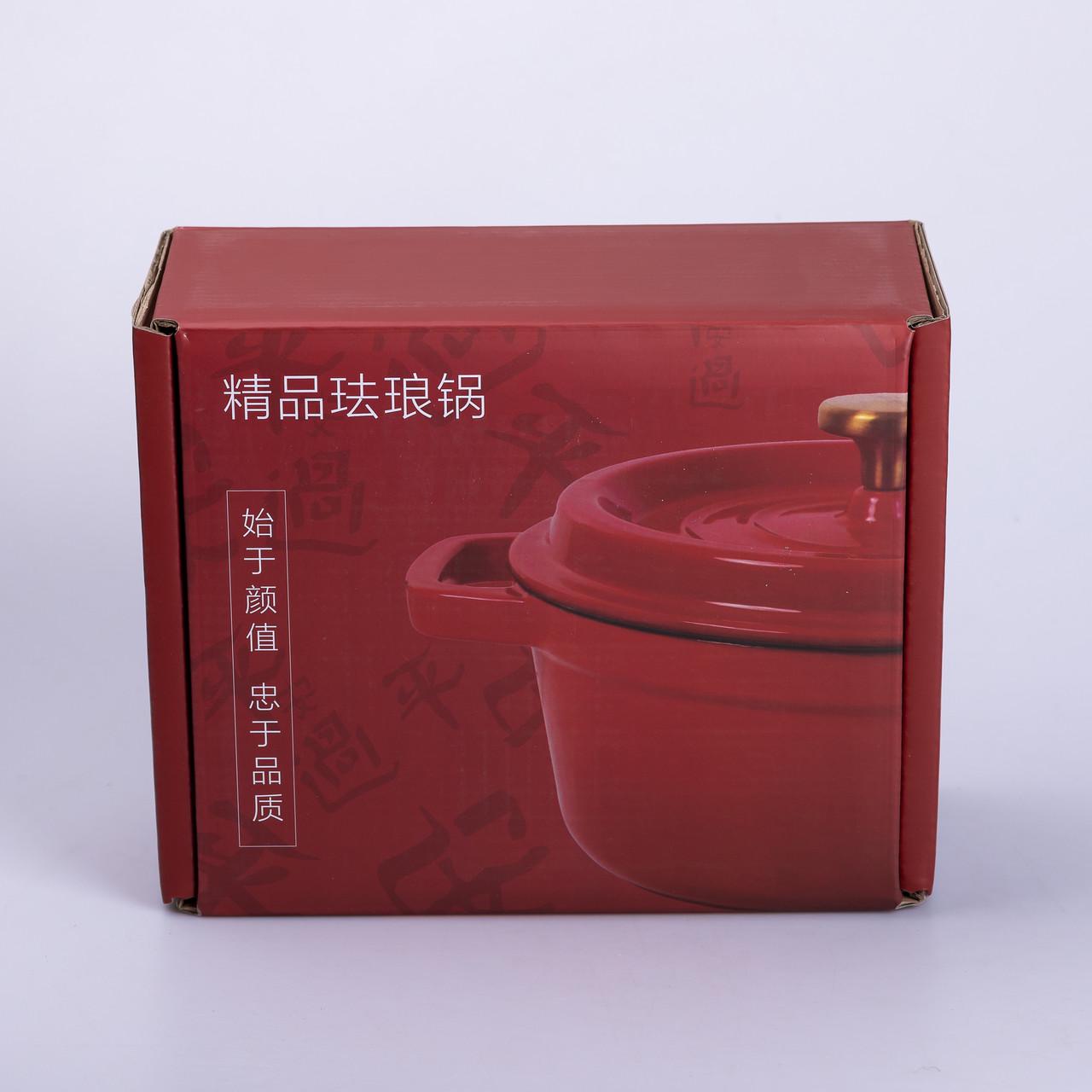 Кастрюля чугунная эмалированная с крышкой 20 см 2 л Красный (6809) - фото 12 Кастрюля чугунная эмалированная с крышкой 20 см 2 л Красный (6809) - фото 12