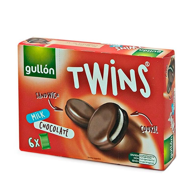 Печенье Gullon Twins Milk chocolate в молочном шоколаде 252 г (Ц-178)