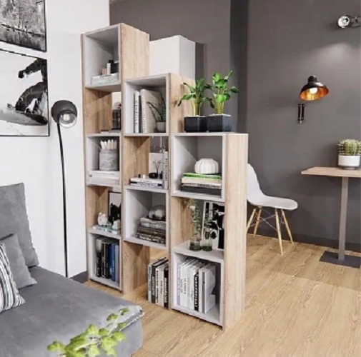 Стеллаж для разделения комнаты на 11 ячеек Дуб сонома (P49г) - фото 2