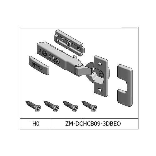 Петля меблева GTV hc пряма з регулюванням 3D Чорний (ZM-DCHCB09-3DBEO-20) - фото 3