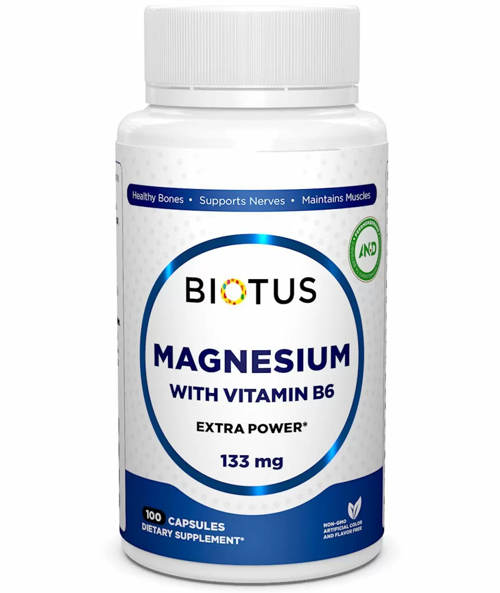 ᐉ Микроэлемент Магний Biotus Magnesium with Vitamin B6 100 Caps (BIO