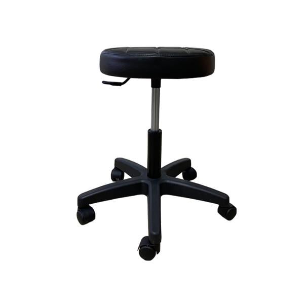 Стілець для майстра без спинки Йола на чорній ніжці Чорний