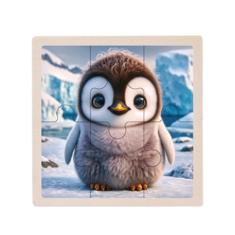 Пазл-вкладиш дерев'яний дитячий Пінгвін MD 1509-1 6 ел. (RLT52728)