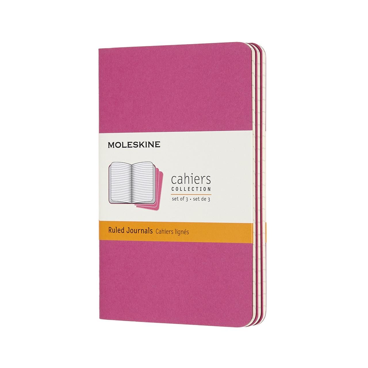 Блокнот Moleskine Cahier карманный 64 страницы в линейку кинетический розовый 9х14 см (8058647629643)