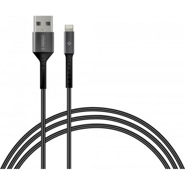 Кабель Intaleo CB0 USB-Lightning 1,2м Black/Grey (1283126495625)