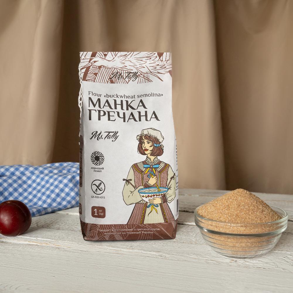 Борошно Манка гречана Ms.Tally 1 кг (4820216950175) - фото 5