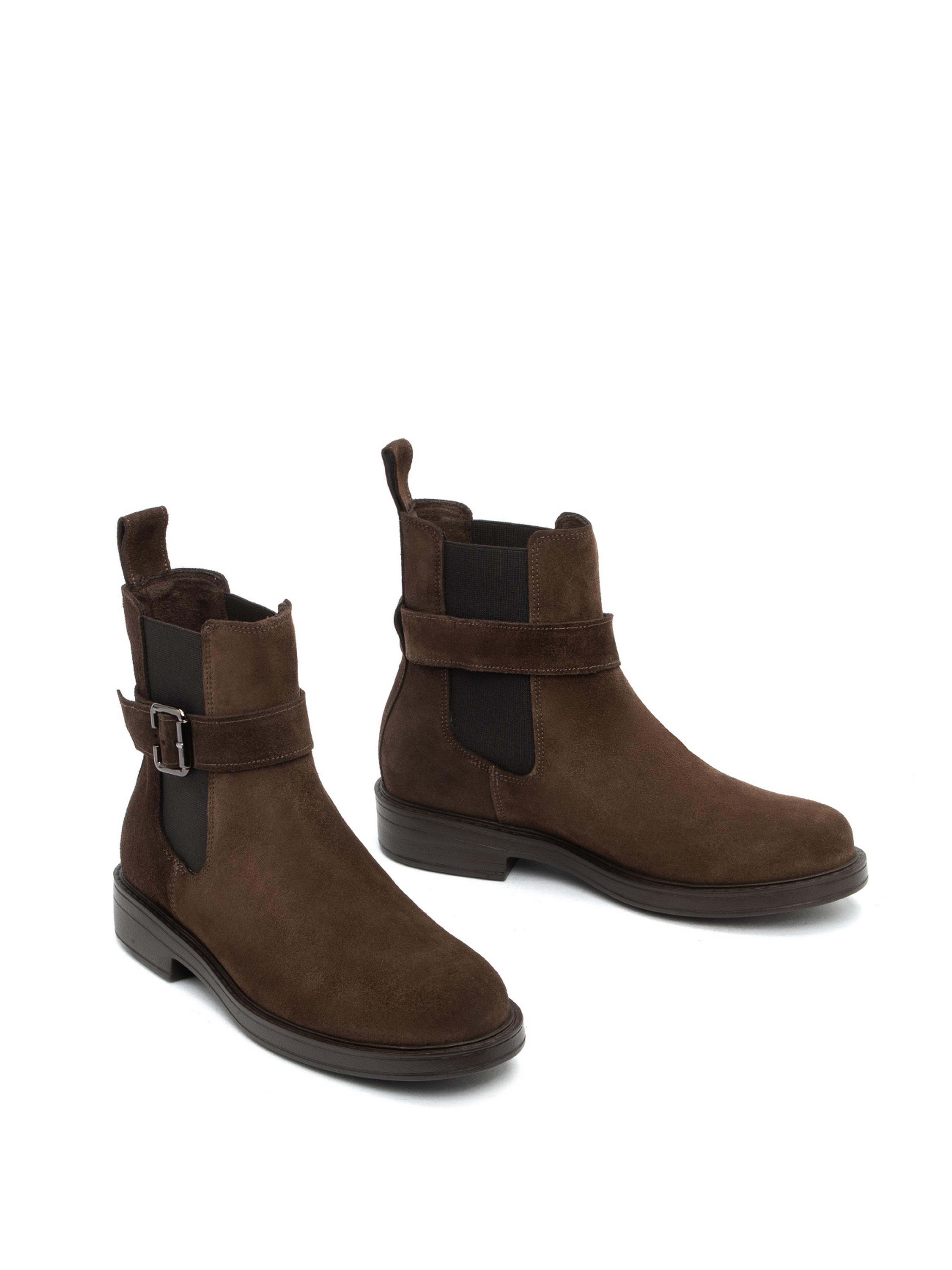 Ботинки челси замшевые женские RYLKO р. 39 Темно-коричневый (2XVM6_U_ _6TJ)