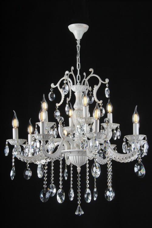 Люстра свеча Ray L2228W/8+4 WG (IR006976)