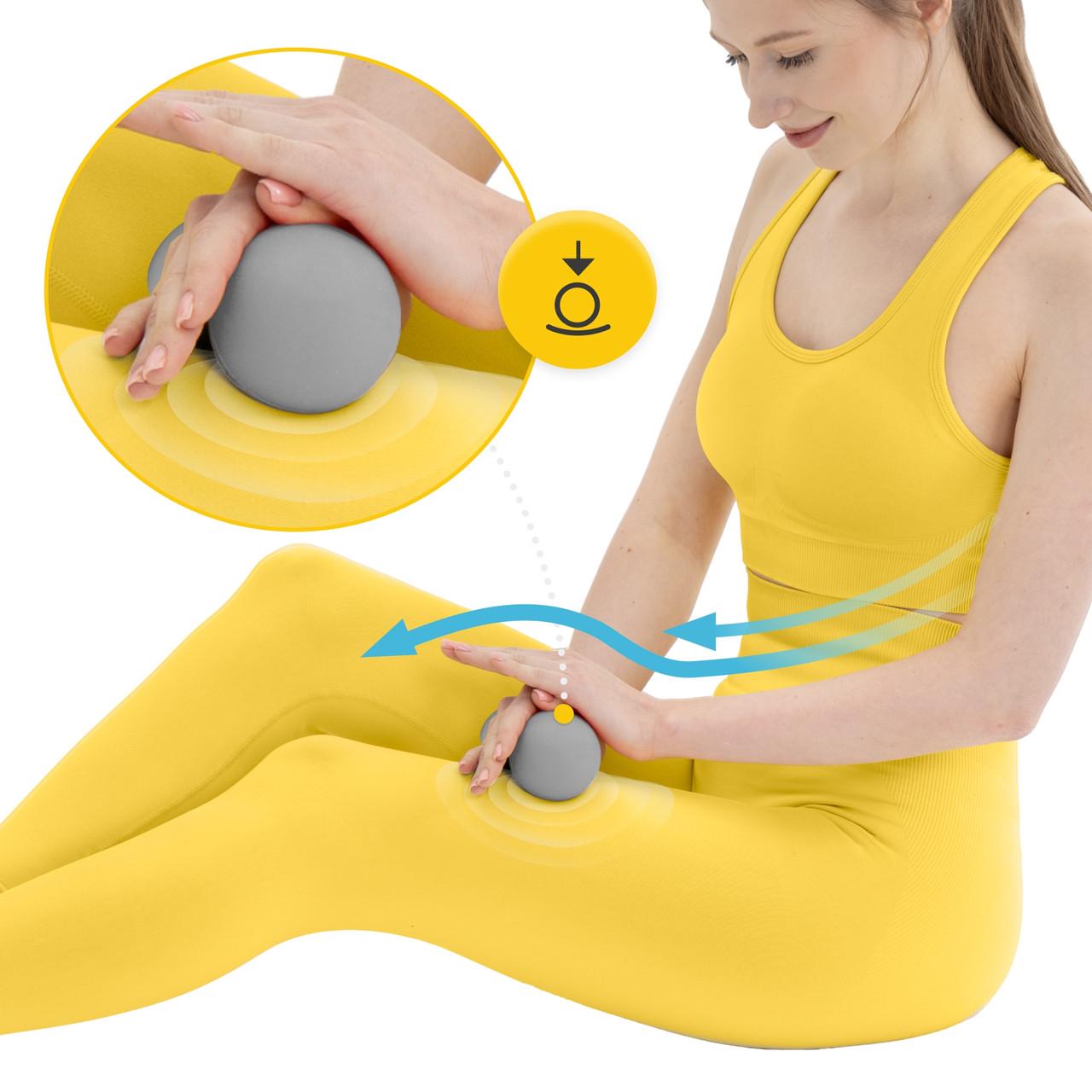 Мяч массажный двойной 4fizjo Lacrosse Double Ball 6,5x13,5 см Grey (P-5907739314345) - фото 2 Мяч массажный двойной 4fizjo Lacrosse Double Ball 6,5x13,5 см Grey (P-5907739314345) - фото 2