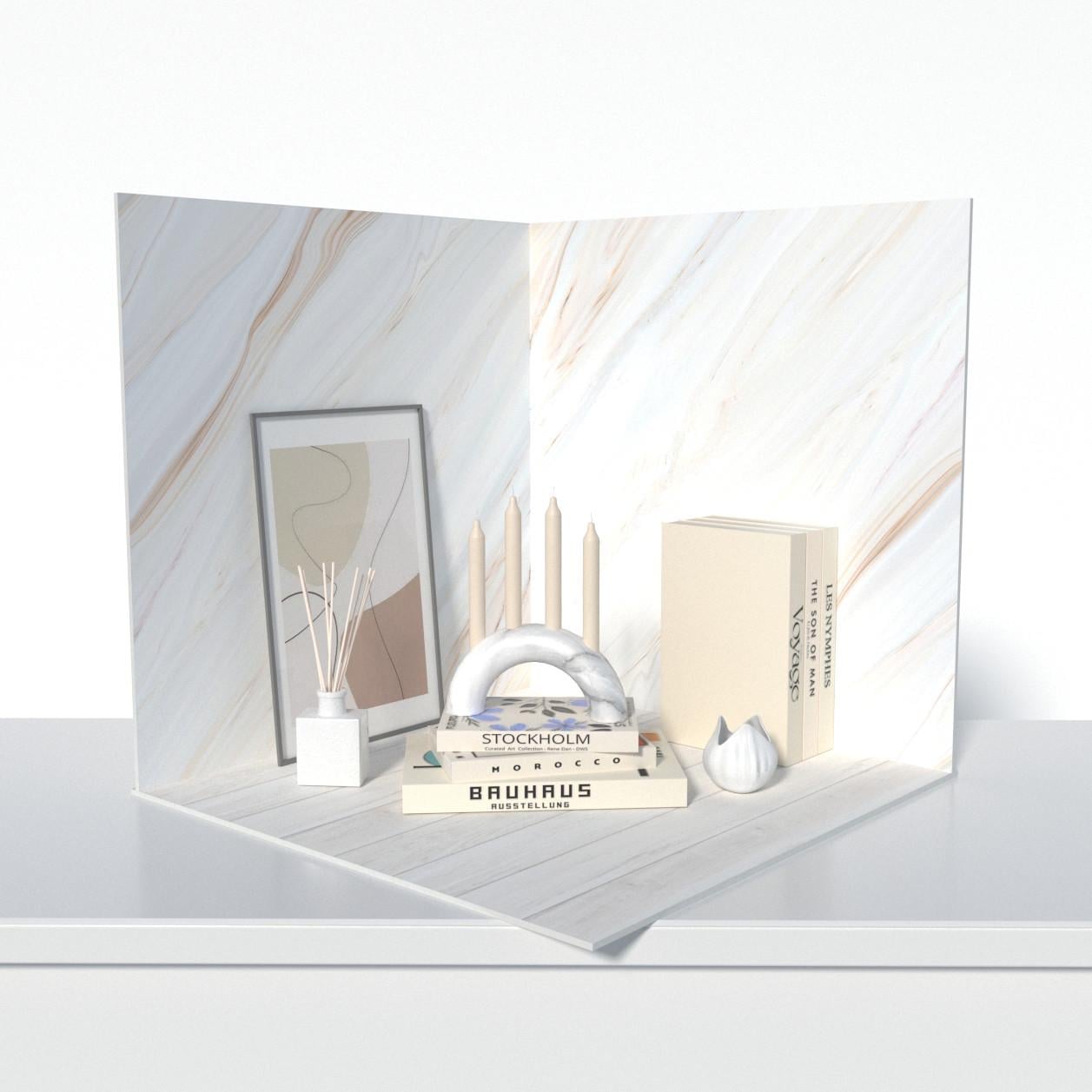 Фотофон пластиковый угловой 3D PolyPlast 60x60x60 см №61045 Фотофон пластиковый угловой 3D PolyPlast 60x60x60 см №61045