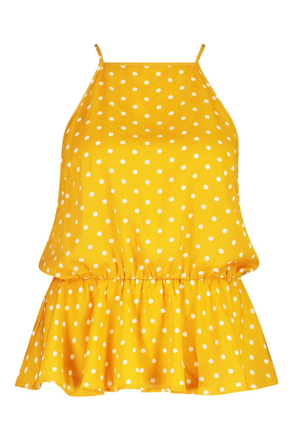 Блуза Boohoo літня в крапку 4XL Жовтий Блуза Boohoo літня в крапку 4XL Жовтий