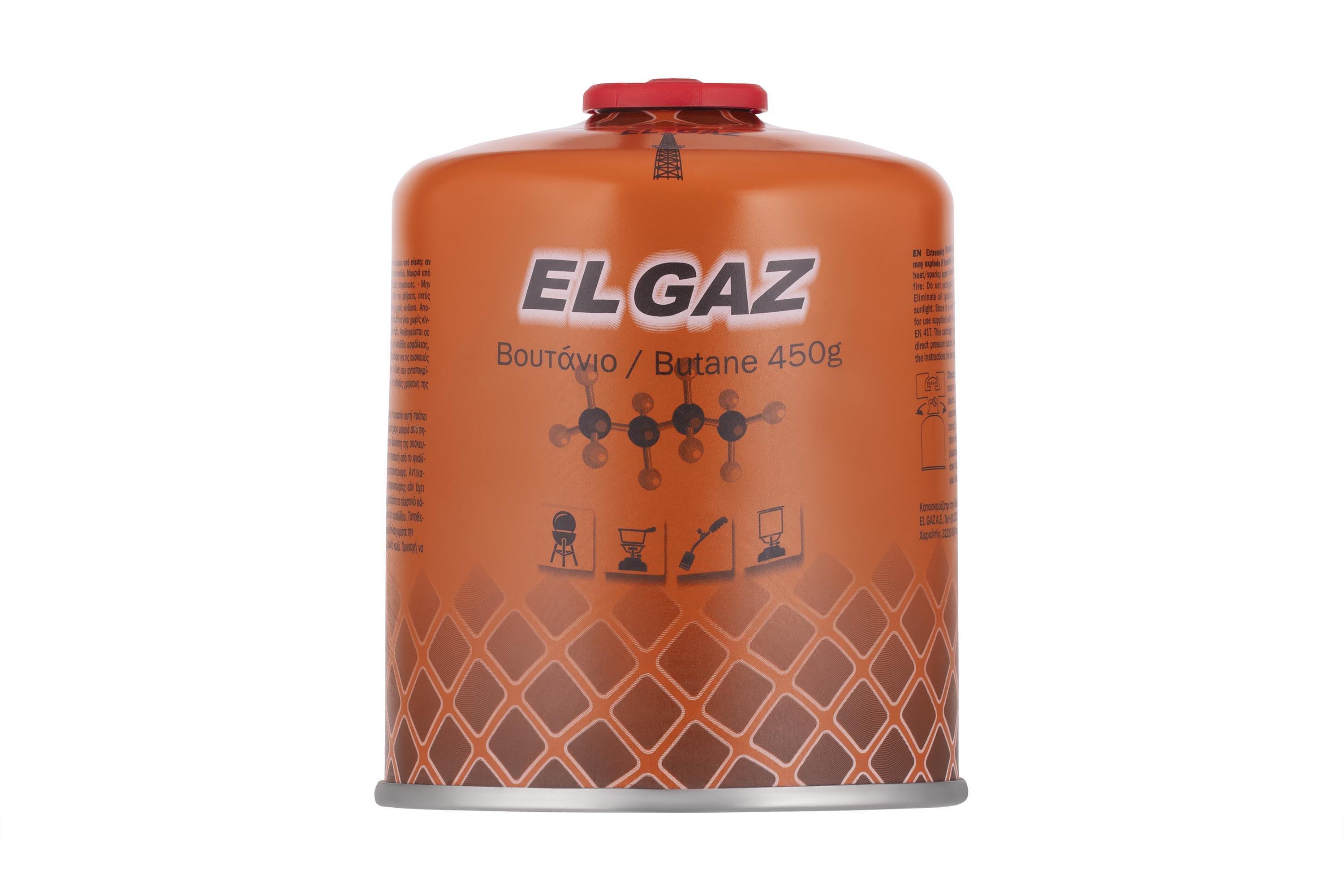 Балон-картридж газовий EL GAZ ELG-400 бутан 450 г (ERC-104ELG-400)