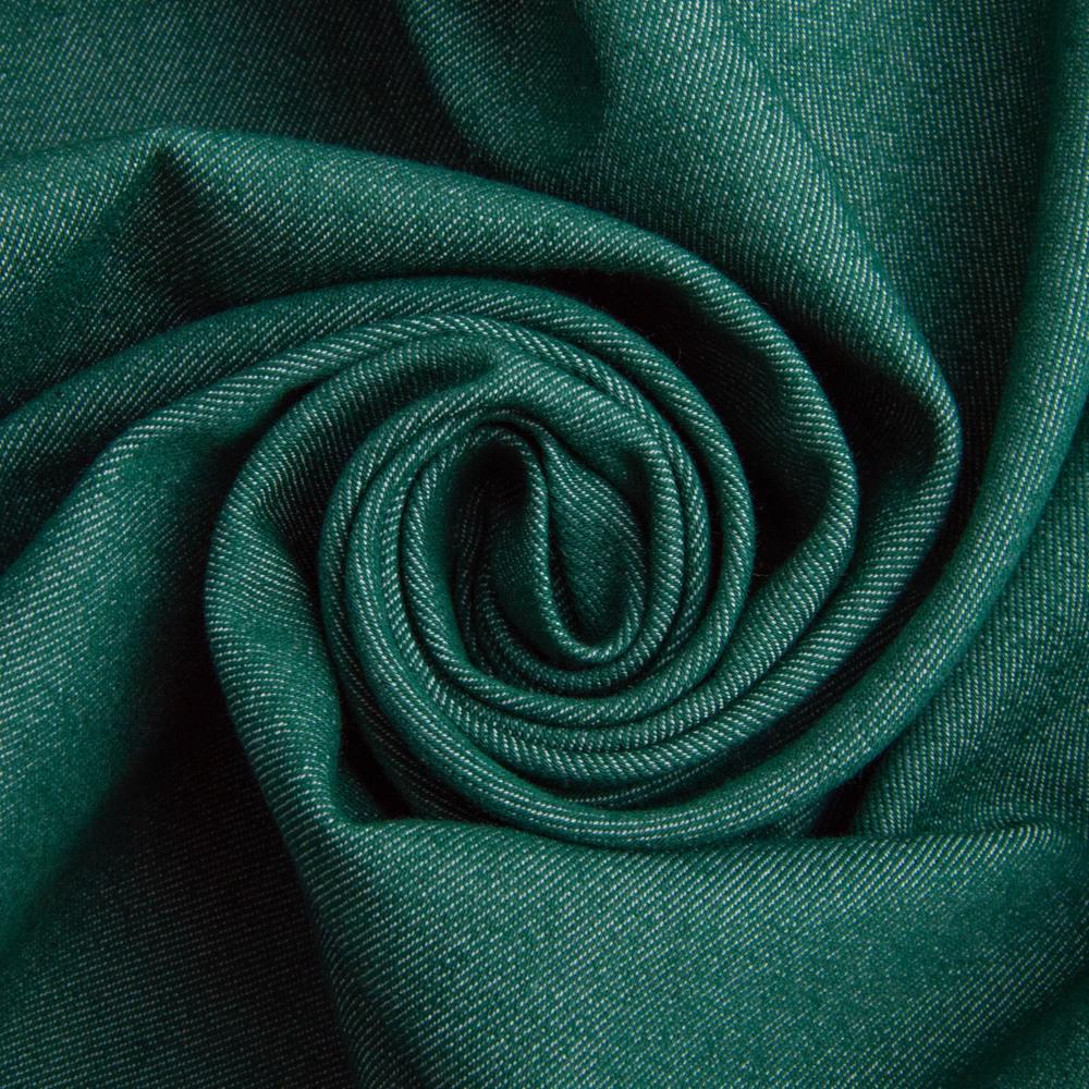 Ткань джинсовая 230 г/м2 стрейчевая 150 см Темно-зеленый (26433)