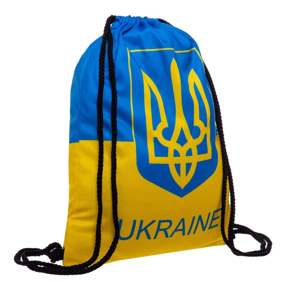Рюкзак-мешок Ukraine для обуви на затяжках 37х46 см Желто-голубой (GA-4433-UKR)