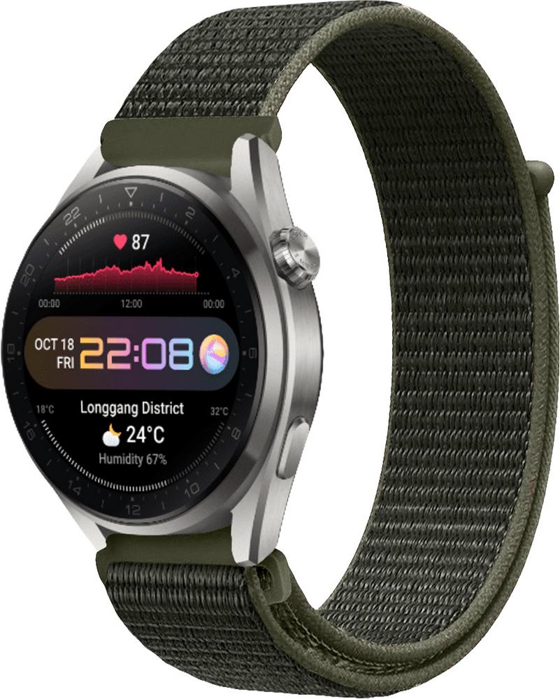 Ремешок нейлоновый Sport Loop для Huawei Watch 3 Pro Khaki (22481-17)