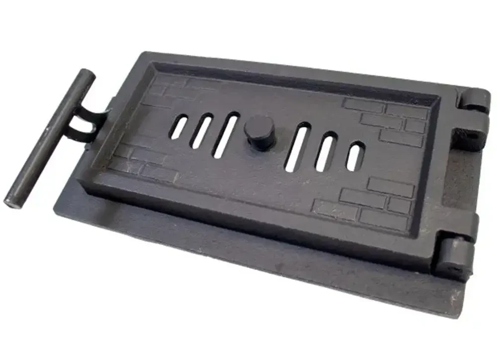 Дверка чавунна піддувальна Замкова з регулятором тяги 19х33 см - фото 6