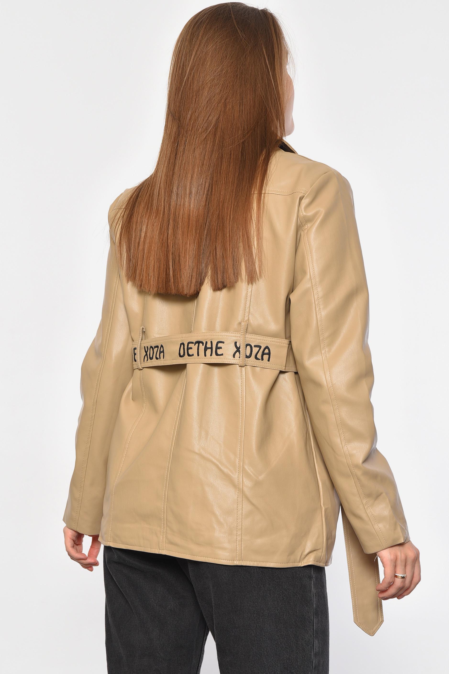 Куртка женская из экокожи S Мокко (186900) - фото 3