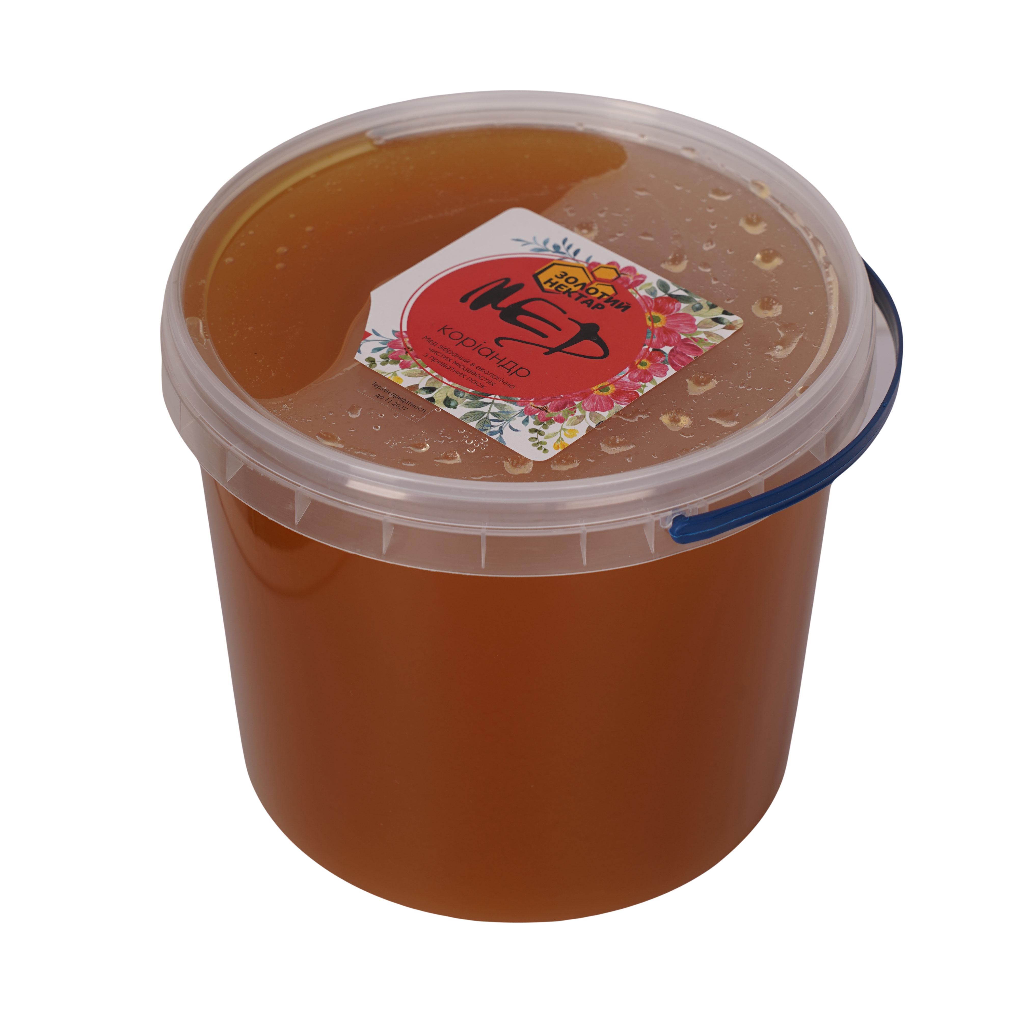 Мед кориандровый натуральный пчелиный Золотой Нектар в ведре 7 кг 5 л Мед кориандровый натуральный пчелиный Золотой Нектар в ведре 7 кг 5 л