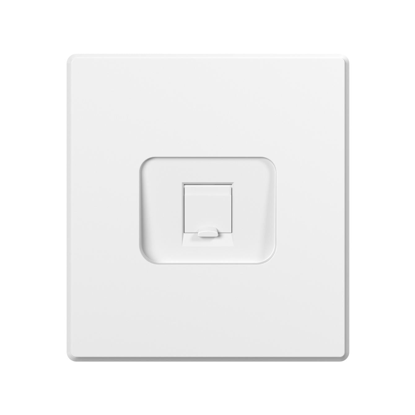 Розетка CAT6e одинарная компьютерная Videx NOTA VF-NT-SK1PC6-WH Белый матовый (28894)