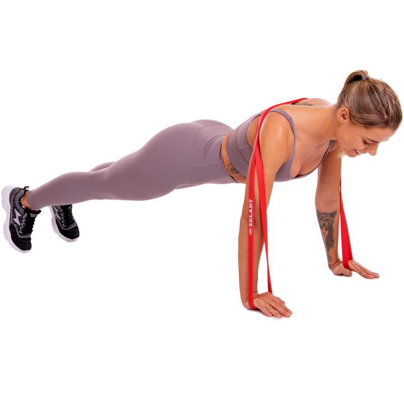 Резинка петля для подтягиваний Zelart SP-Sport FI-0889-2 POWER BANDS 11-29 кг Красный (DR003392) - фото 10