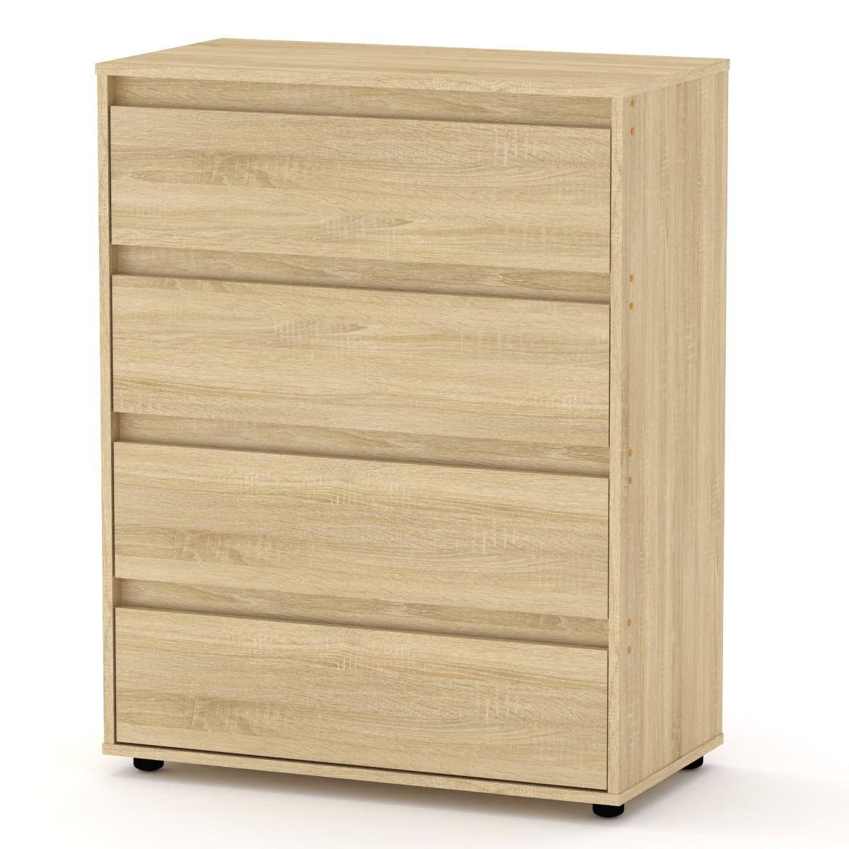 Комод Компанит с 4 ящиками 80х42х103 см Дуб сонома (26966110) - фото 1
