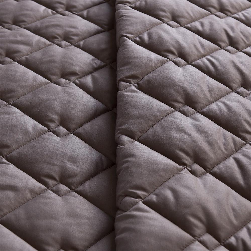 Покрывало CUBE двухстороннее IDEIA шоколад/беж стеганое на кресло дивандек 100х135 см - фото 2