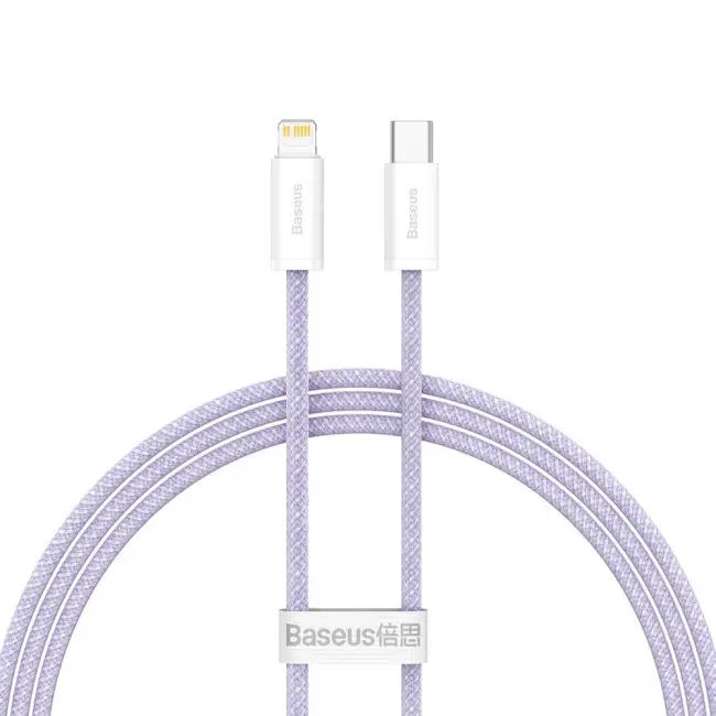 Кабель BASEUS Dynamic 2 Series Fast Charging Cable Type-C to Lightning CALD040205 20W 1 м Purple - фото 1