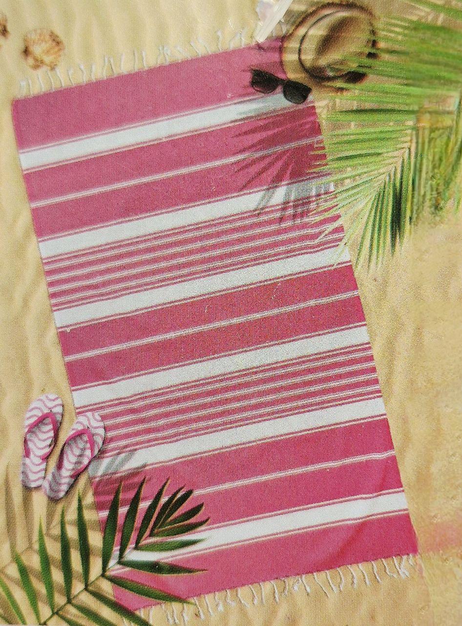 Рушник бавовняний для сауни Hamam Towel 90х170 см Рожевий (2326)