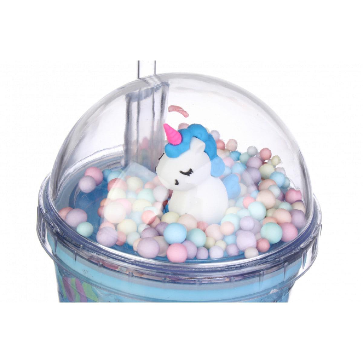 Тамблер-стакан Единорог акриловый с трубочкой охлаждающий 450 мл (69-854) - фото 2 Тамблер-стакан Единорог акриловый с трубочкой охлаждающий 450 мл (69-854) - фото 2