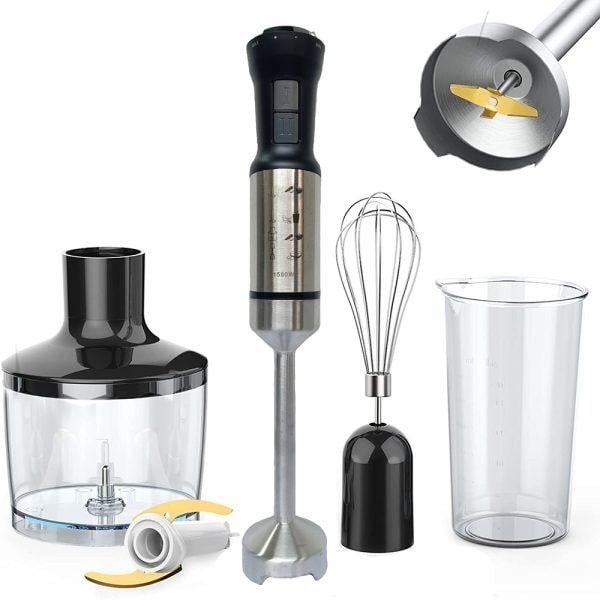 Блендер Hoffmans погружной 4в1 1000 W Черный (HM-8026)