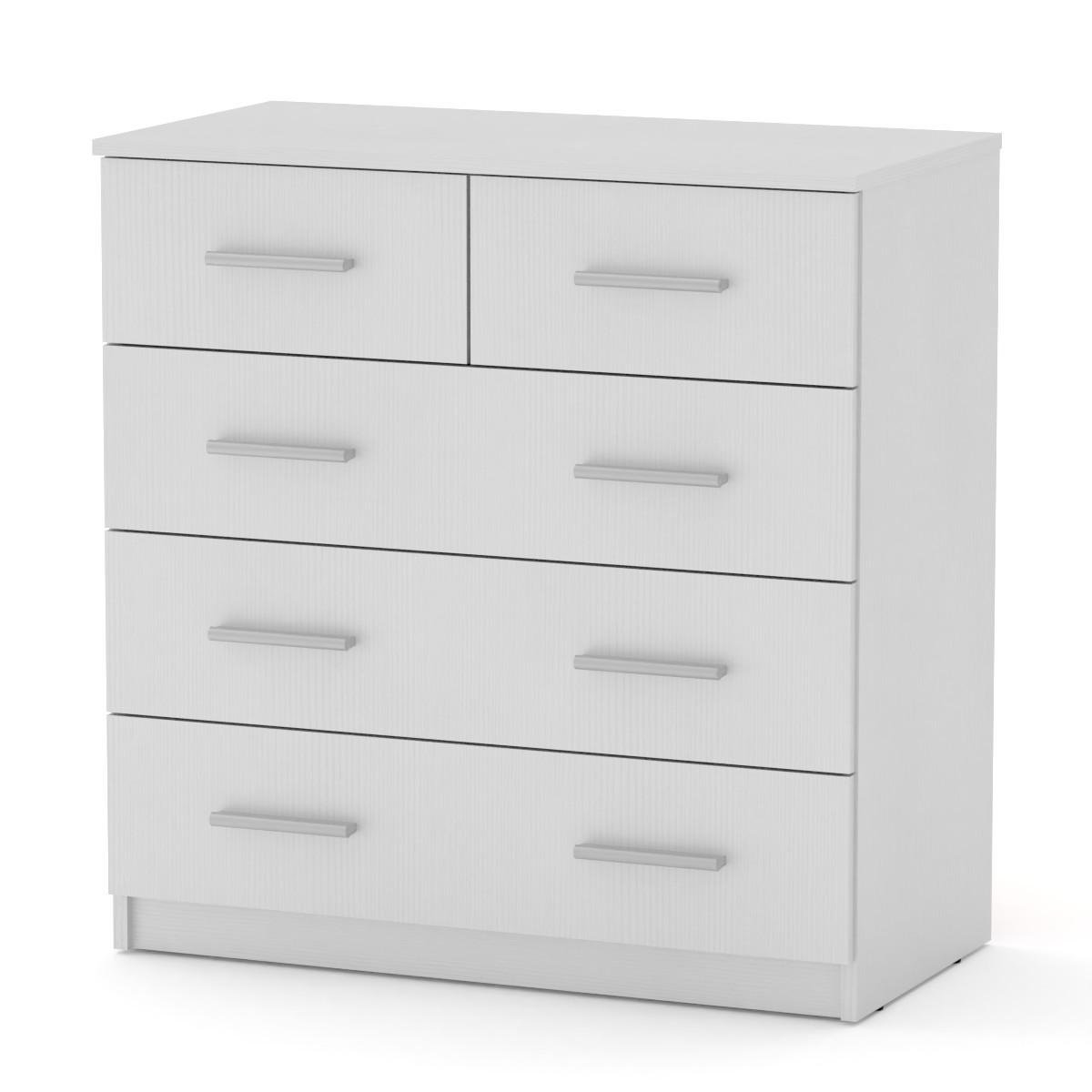 Комод Компанит с 5 ящиками 81х41,4х82,8 см Нимфея альба (26914178)