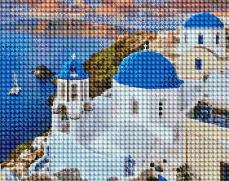 Набор алмазной мозаики Живописный Санторини 40x50 см (AMO7173)